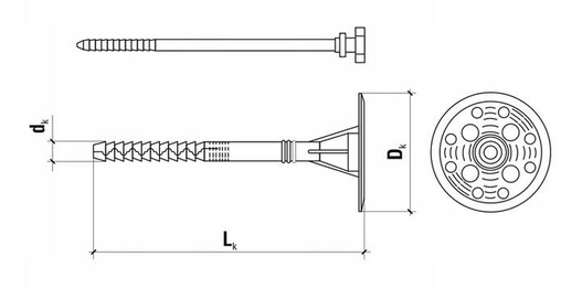 Łącznik termoizolacji L-200 LFN 10x200mm 