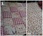Patchwork poduszka na krzesło koronka mix 40x40cm