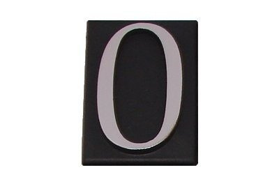 Cyfra 0 samoprzylepna 4,5cm tabliczka chrom