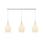 Lampa wisząca szklana potrójna Blanco E27 3x40W