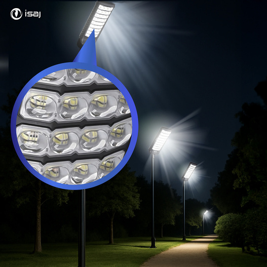 Lampa solarna led uliczna z czujnikiem ruchu i zmierzchu + pilot ISAJ LI2
