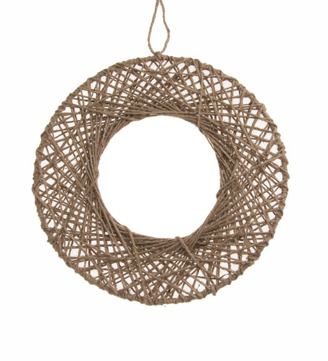 Okrągła baza florystyczna, opleciona sznurkiem 38cm