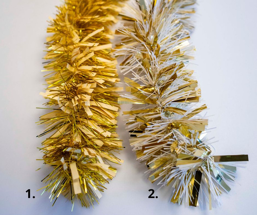 Girlanda łańcuch kremowo-złoty 3m