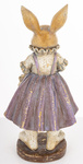 Figurka Królik ONA w fioletowej sukience z torebką 26cm