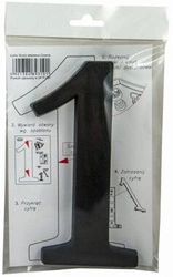 Cyfra 1 czarna 19cm tworzywo
