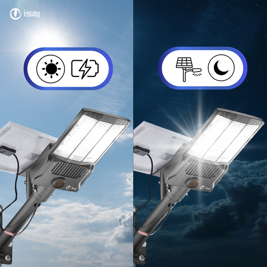 Lampa solarna led isaj li3 uliczna z czujnikiem ruchu i zmierzchu