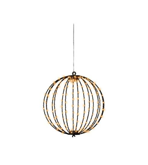 Kula metalowa czarna 192 LED