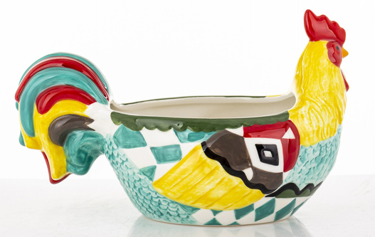 Kura pojemnik żółto-czerwona 15x23x14cm