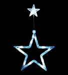 Gwiazda 11 LED ozdoba okienna na baterie  biały