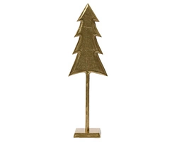Choinka metal złota płaska na długim pniu 55cm