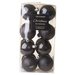 Bombki czarne mat/połysk w pudełku 16sztuk 5cm