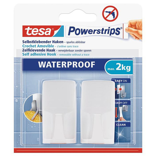 Haczyki samoprzylepne wodoodporne 2sztuki / do 2kg