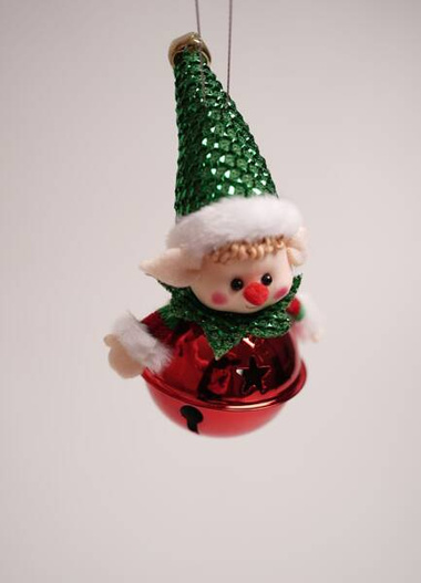 Elf filcowy zielono-czerwony / czerwono-zielony zwisające nogi 28cm