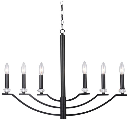 Lampa wisząca HIMS 6XE14 Czarna