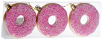 Bombki donut pączek różowy 3 sztuki 8cm