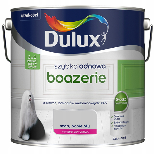 Farba Szybka Odnowa Boazeria Szary 2,5L Dulux