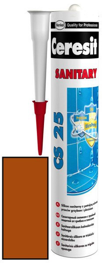 Silikon sanitarny CS 25 Ceresit 280ml Clinker