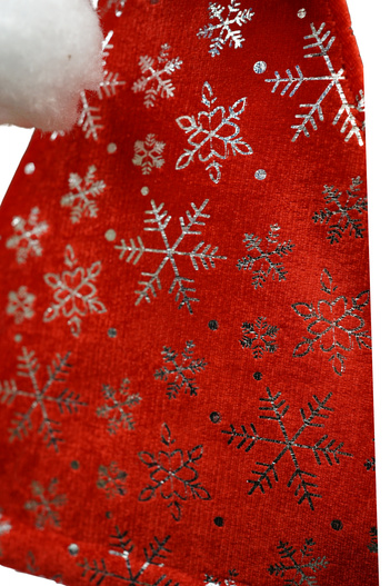 Czapka Mikołaja czerwona w srebrne gwiazdki