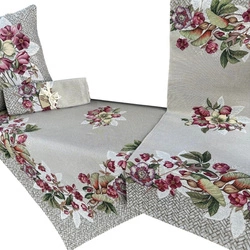 Bieżnik na stół EDEN Kwiatuszki 40x140cm Chenille 