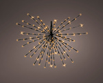 Kula zew/wew 72 LED czarna /ciepły biały średnica 45cm timer