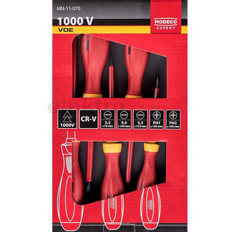 Wkrętaki elektryczne kpl. 6szt. 1000V MODECO