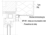 Listwa PVC dylatacyjna z siatką i uszczelką BP13R 250cm Szara