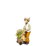 Figurka Królik ON ogrodnik z dzieckiem na wózku 13,5cm