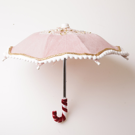 Ozdoba do wnętrz  aksamitna parasolka 22cm 