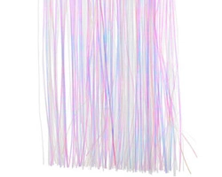 Lameta 40cm gładka biały opalizujący różowy
