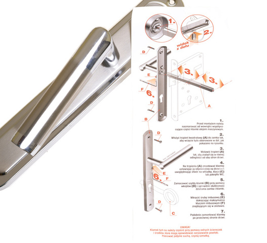 Klamka Jaro Eco M6/M9 nikiel BB72 Klucz