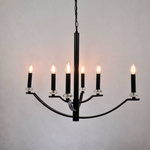 Lampa wisząca HIMS 6XE14 Czarna