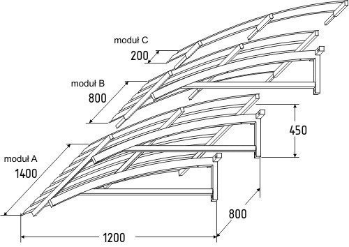 Markiza Fastlock 120 Loggia - Moduł A 1,4m