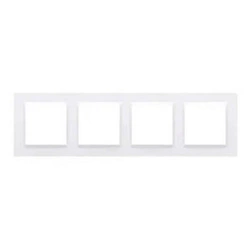 Ramka poczwórna biała Simon 10