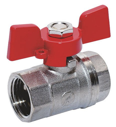 Zawór kulowy wodny dławik 1/2" W-W motylek