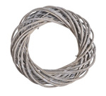 Wianek rattanowy brązowy bielony 35cm