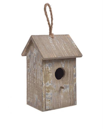 Zawieszka Budka dla ptaków brązowa 18cm