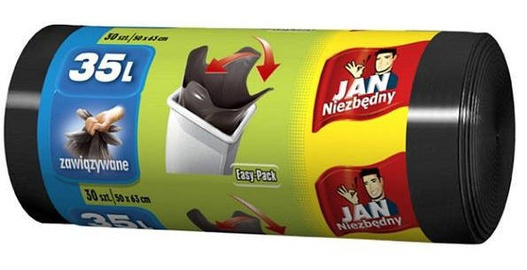 Worki na śmieci Easy Pack czarne 35l  30 sztuk