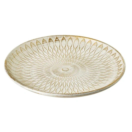 Podtalerz z pleksy biały przycierany złotem 29cm 