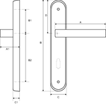 Klamka Economy Brąz BB72 Klucz