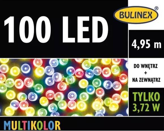 Lampki zew/wew 100 Led 4,95m multikolor