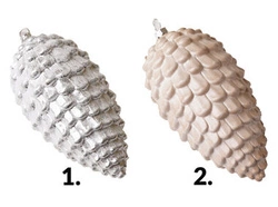 Zawieszka szyszka szampańska/srebrna 15cm