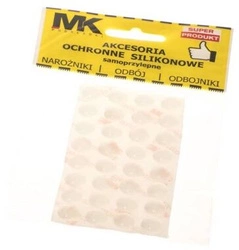 Odbojniki silikonowe transparentne 11x5mm 32 sztuk