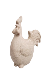 Figurka Kogut ceramiczny beżowy cieniowany 19x23cm