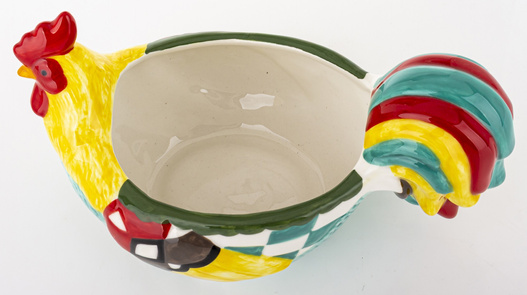 Kura pojemnik żółto-czerwona 15x23x14cm