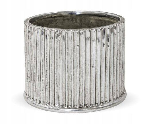 Osłonka kamionka srebrna 12x11cm