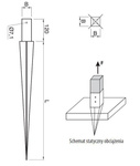 Wspornik słupa ECO wbijany 90x90x750mm D-TD-9175