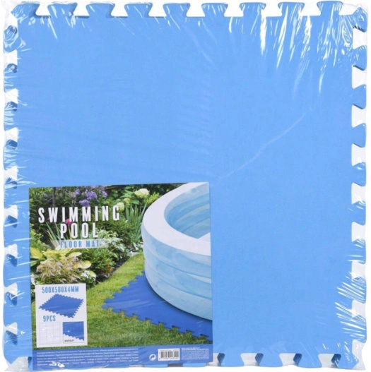 Mata piankowa pod basen niebieska 50x50cm 9 sztuk