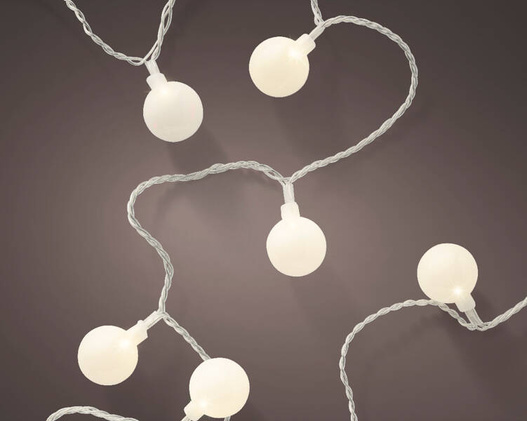 Lampki zewnętrzne/wewnętrzne Cherry 60Led 9m transparentny/ ciepły biały Flesz 8funkcji
