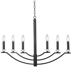 Lampa wisząca HIMS 6XE14 Czarna