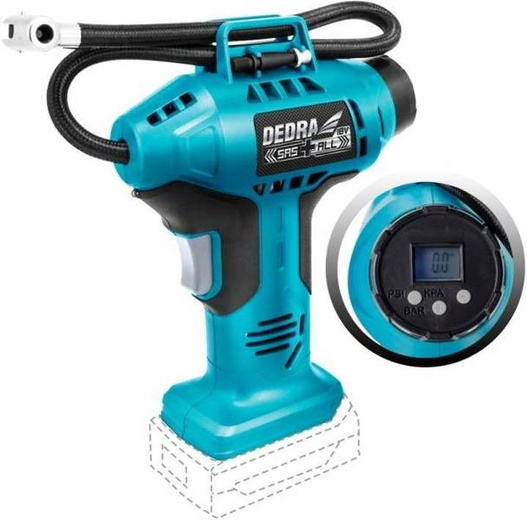 Kompresor akumulatorow 18V 11bar LCD DEDRA SAS+ALL